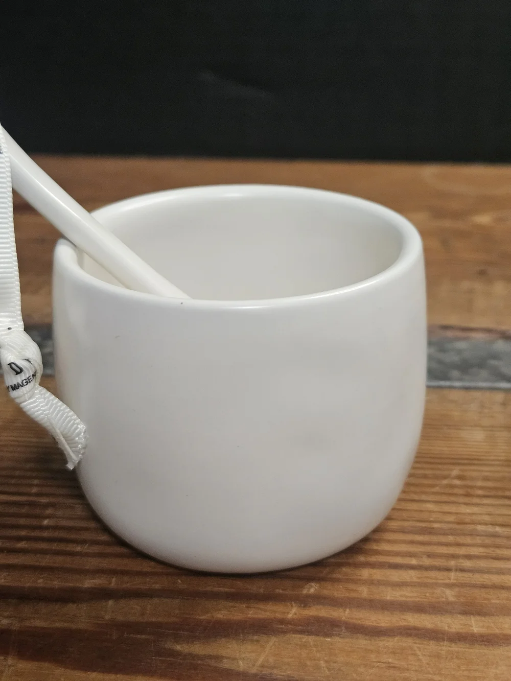 Rae Dunn White Jelly Ceramic Jar with Spoon